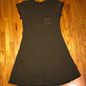 Brown & Black Stripe Skater Dress